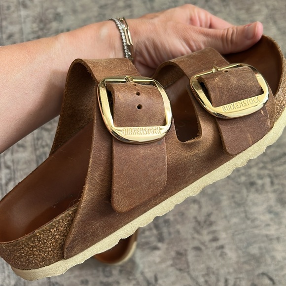 Birkenstock Arizona oiled leather big buckle sandals - Picture 6 of 8